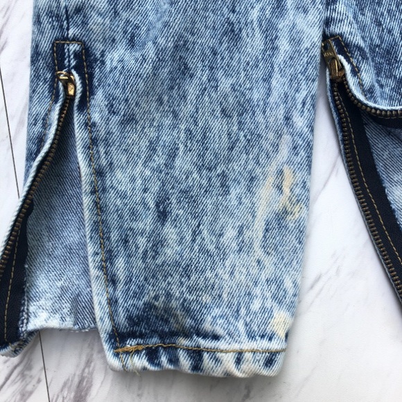 Vintage Acid Wash Ankle Zip GUESS Jeans - Picture 6 of 7